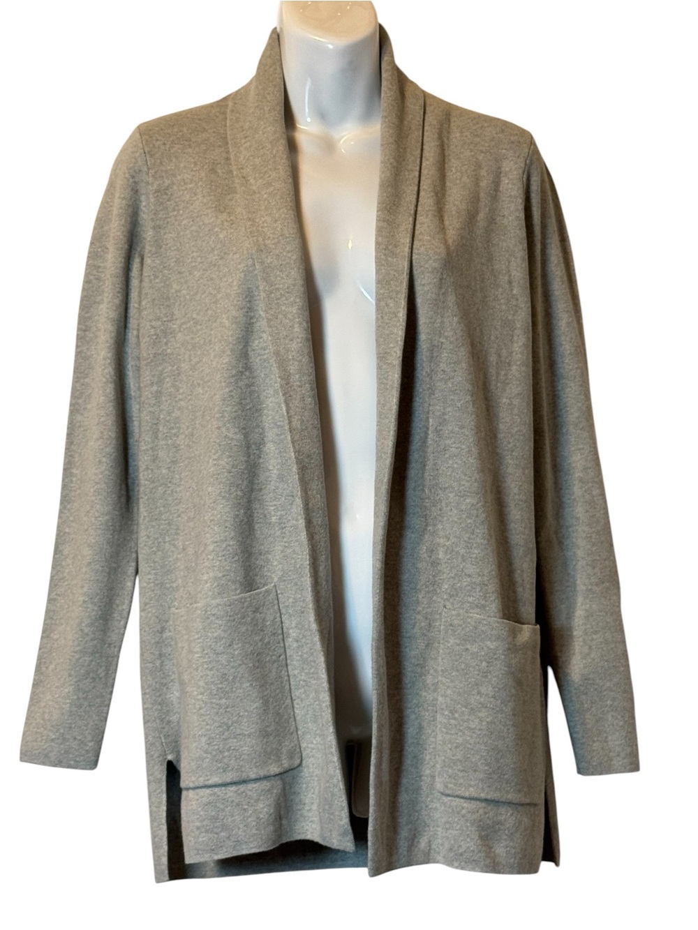 J. Crew Light Gray Open-Front Women's Cardigan 100% Cotton Size XS NWT Sweater